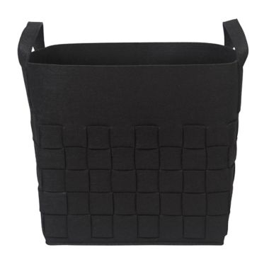 Sammy &amp; Lou Woven Felt Storage Cube in Black. View a larger version of this product image.