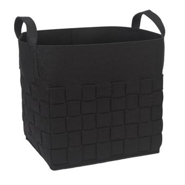 Sammy &amp; Lou Woven Felt Storage Cube in Black. View a larger version of this product image.