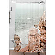 Deny Designs 71-Inch x 74-Inch Rocky Coastline Shower Curtain in Orange