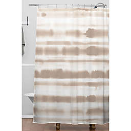 Deny Designs 71-Inch x 74-Inch Stripes Shower Curtain in Brown