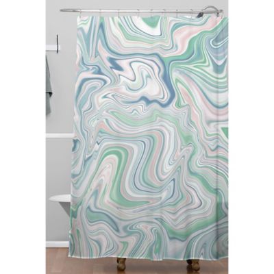 72 x 69 Amy Sia Tie Dye 2 Navy Deny Designs 2020 Shower Curtain 