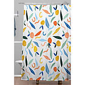 Deny Designs 71-Inch x 74-Inch Fruit Shower Curtain in White