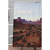 Deny Designs 71-Inch x 74-Inch Kevin Russ Monument Valley View Shower Curtain in Blue