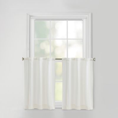 Bee and Willow&trade; 2-Pack 36-Inch Pintuck Pleated Curtain Tiers in Coconut Milk