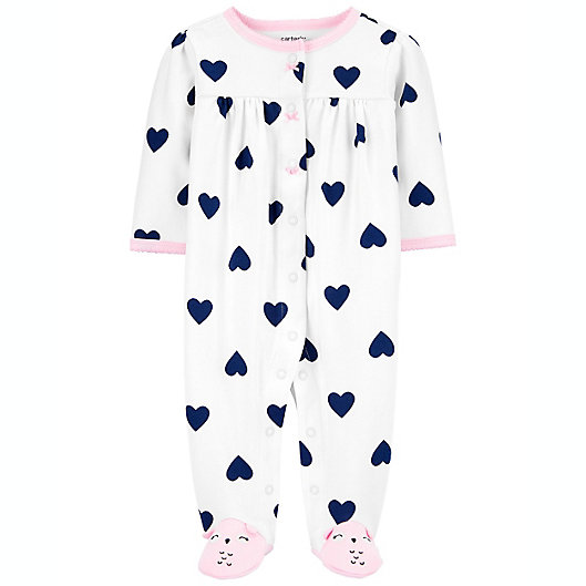 Alternate image 1 for carter's® Size 3M Heart Snap-Up Sleep & Play