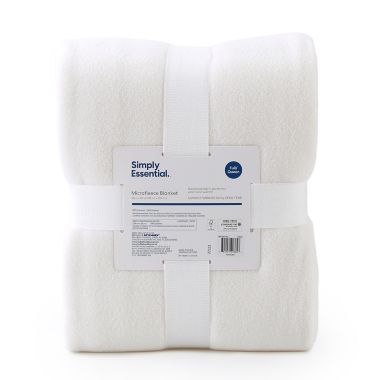 Simply Essential&trade; Microfleece Full/Queen Blanket in Cream. View a larger version of this product image.