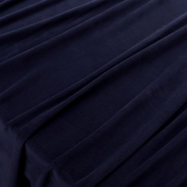Simply Essential&trade; Microfleece Full/Queen Blanket in Midnight Blue. View a larger version of this product image.