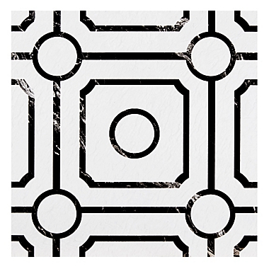 Achim Carrera 20-Pack 12-Inch Retro Peel &amp; Stick Vinyl Floor Tiles in Black/White. View a larger version of this product image.