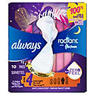 Alternate image 2 for Always 10-Count Radiant Overnight Size 4 Pads with Flexi-Wings