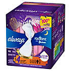Alternate image 3 for Always 10-Count Radiant Overnight Size 4 Pads with Flexi-Wings