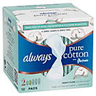 Alternate image 1 for Always Pure Cotton FlexFoam 12-Count Size 2 Heavy Unscented Pads with Wings