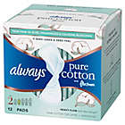 Alternate image 2 for Always Pure Cotton FlexFoam 12-Count Size 2 Heavy Unscented Pads with Wings