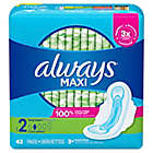 Alternate image 0 for Always Maxi 42-Count Size 2 Long Super Unscented Pads with Wings
