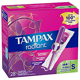 Tampax® Radiant 28-Count Super Absorbency Unscented Tampons