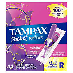 Tampax® Radiant Pocket 14-Count Regular Absorbency Unscented Tampons