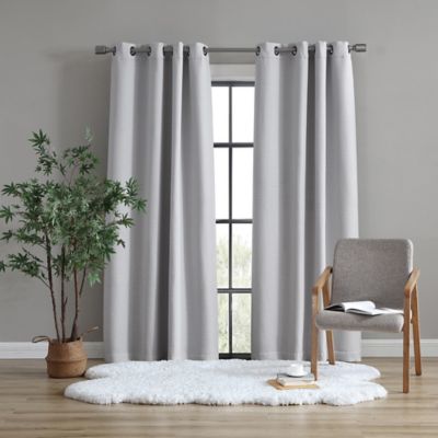 UGG&reg; Devon 95-Inch Grommet Room Darkening Window Curtain Panel in Seal Grey (Single)