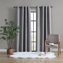 UGG® Devon 95-Inch Grommet Room Darkening Window Curtain Panel in Charcoal (Single)