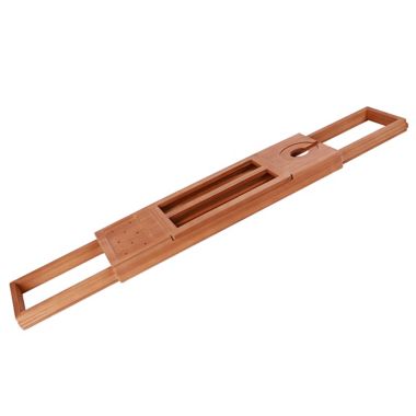 Haven&trade; Teak Expandable Tub Tray in Natural. View a larger version of this product image.