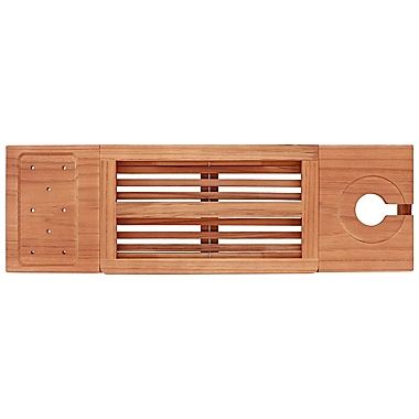 Haven&trade; Teak Expandable Tub Tray in Natural. View a larger version of this product image.