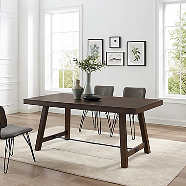 Forest Gate&trade; 71-Inch Farmhouse Trestle Dining Table in Dark Oak. View a larger version of this product image.