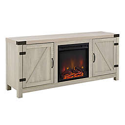 Forest Gate 58 Inch Barn Door Electric Fireplace TV Stand