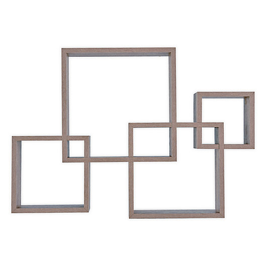 Danya B Intersecting Cube Shelves Espresso BR1023ES 