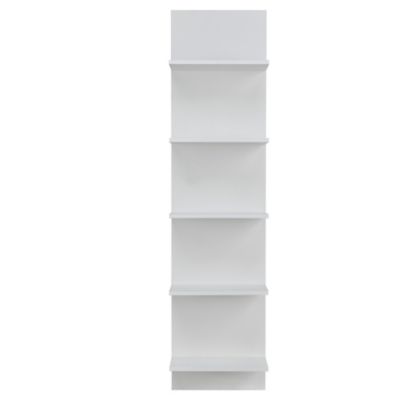 Danya B.&trade; Wide 5-Tier Column Wall Shelf in White Finish