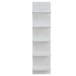 Danya B.™ Wide 5-Tier Column Wall Shelf in White Finish