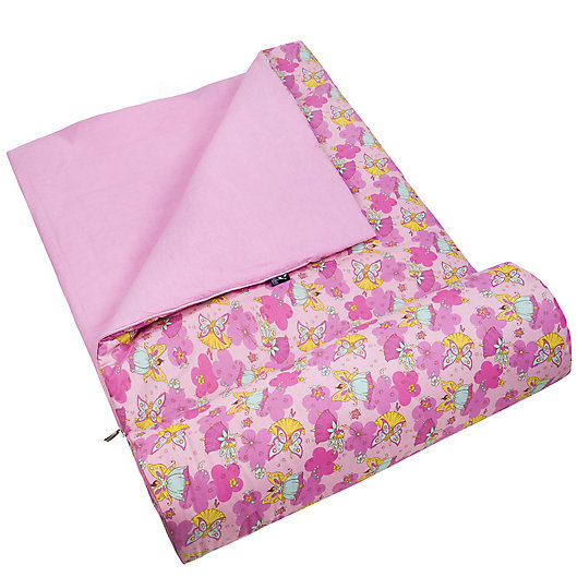 Alternate image 1 for Wildkin Fairies Sleeping Bag in Pink