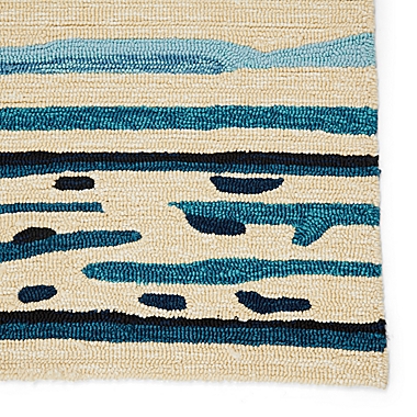 Jaipur Colours 3-Foot 6-Inch x 5-Foot 6-Inch Indoor/Outdoor Rug in Blue/Green. View a larger version of this product image.