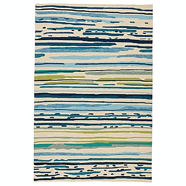 Jaipur Colours 3-Foot 6-Inch x 5-Foot 6-Inch Indoor/Outdoor Rug in Blue/Green. View a larger version of this product image.