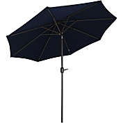 Sunnydaze Decor 8.59-Foot Sunbrella Outdoor Patio Umbrella in Navy