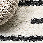 Alternate image 8 for JONATHAN Y Alaro Berber Stripe Shag Area Rug in White/Black