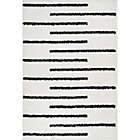 Alternate image 0 for JONATHAN Y Alaro Berber Stripe Shag Area Rug in White/Black