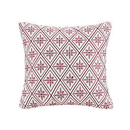 N Natori® Cherry Blossom Embroidered Square Throw Pillow in Red