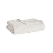 Madison Park Freshspun Basketweave Cotton Full/Queen Blanket in Cream