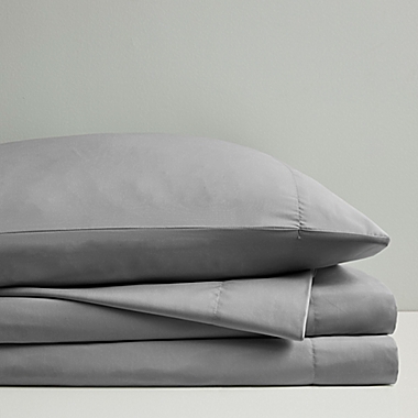Sleep Philosophy&reg; Smart Cool King Sheet Set in Grey. View a larger version of this product image.