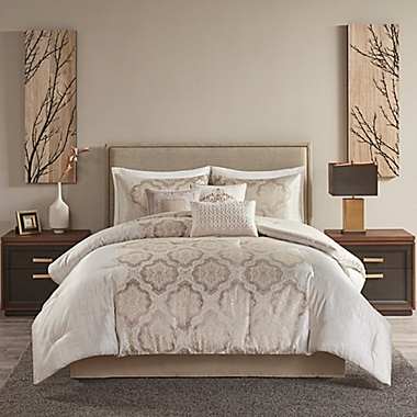 Madison Park&reg; Mariella Jacquard 7-Piece California King Comforter Set in Ivory. View a larger version of this product image.