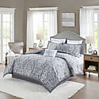 Alternate image 1 for Madison Park&reg; Flourish Jacquard 8-Piece California King Comforter Set in Grey