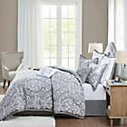 Alternate image 2 for Madison Park&reg; Flourish Jacquard 8-Piece California King Comforter Set in Grey