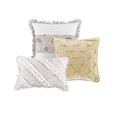 Madison Park&reg; Dawn 6-Piece Full/Queen Coverlet Set in Yellow. View a larger version of this product image.