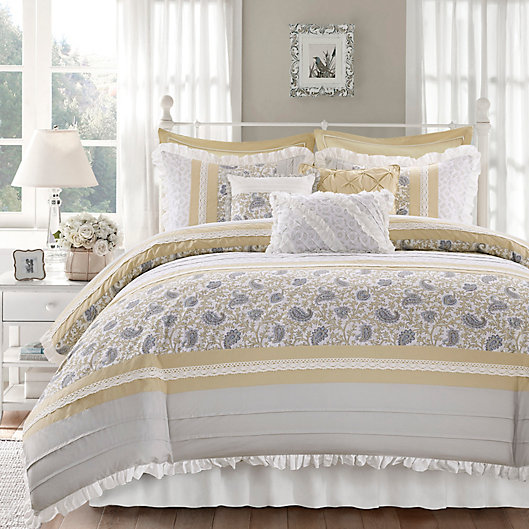 Alternate image 1 for Madison Park Dawn 9-Piece California King Comforter Set in Yellow