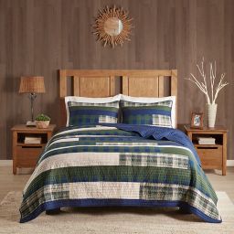 Woolrich Spruce Hill Oversized 3-Piece Full/Queen Quilt Set in Green
