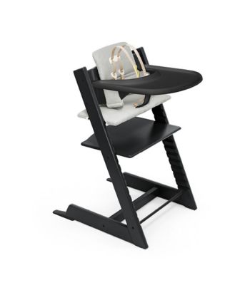 Stokke&reg; Tripp Trapp&reg; High Chair Complete in Black with Nordic Grey Cushion