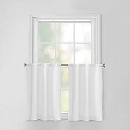 Bee and Willow™ 2-Pack 36-Inch Pintuck Pleated Curtain Tiers in Pure White