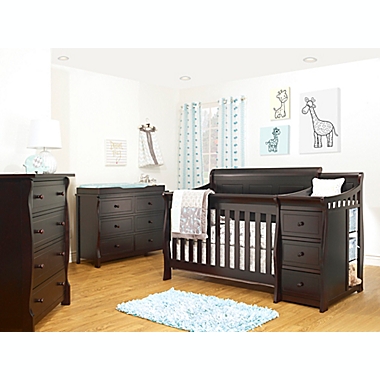 Sorelle Princeton Elite Panel Crib and Changer in Espresso. View a larger version of this product image.
