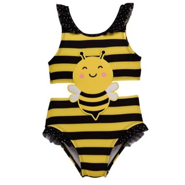 Wetsuit Club® One-Piece Bee Swimsuit in Yellow/Black Stripes | buybuy BABY