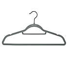 Alternate image 8 for Squared Away&trade; Velvet Slim Suit Hangers in Grey with Matte Black Hook (Set of 50)