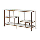 Alternate image 0 for Teamson Home Marmo Faux Marble TV Stand in Brass
