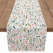 Christmas Flowers Pattern in Watercolors Buds Branches Natural Spring Artwork Pink Green White Ambesonne Floral Table Runner 16 X 120 Dining Room Kitchen Rectangular Runner